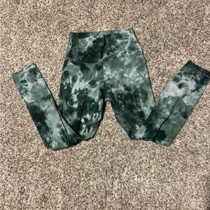 Lululemon Green Tie-Dye Leggings